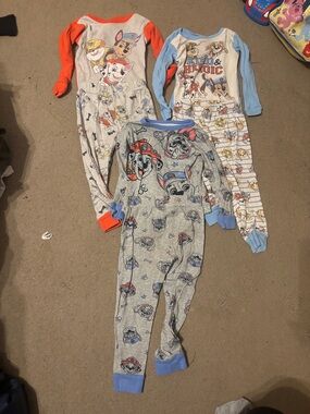 Paw Patrol Kids One-Piece Footies - Grey, Blue & Orange